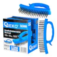 Wire brush with plastic handle 165mm – display box