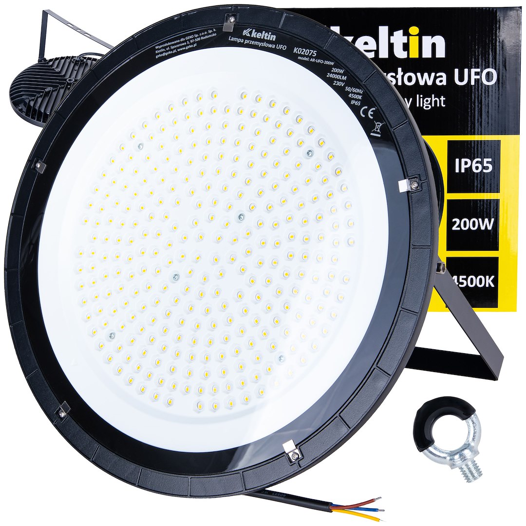 Lampa przemysłowa LED typu UFO 200W 24000LM 4500K IP65 (10)