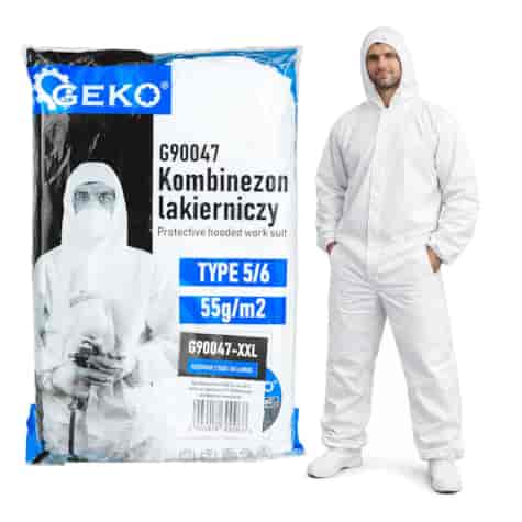 Protective hooded work suit 55gsm type 5/6  – size XXL