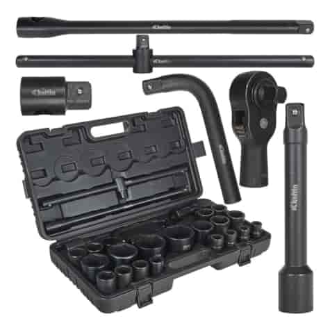 6-point impact socket set 3/4  & 1  drive 17-65mm 26pcs