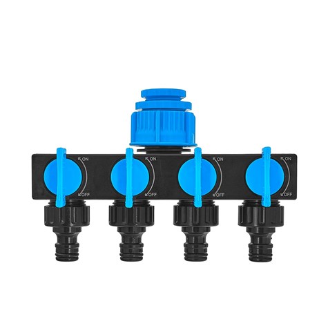 Rozdzielacz z zaworami 4-drożny 3/4  z redukcją 1/2  SKY-LINE (12)