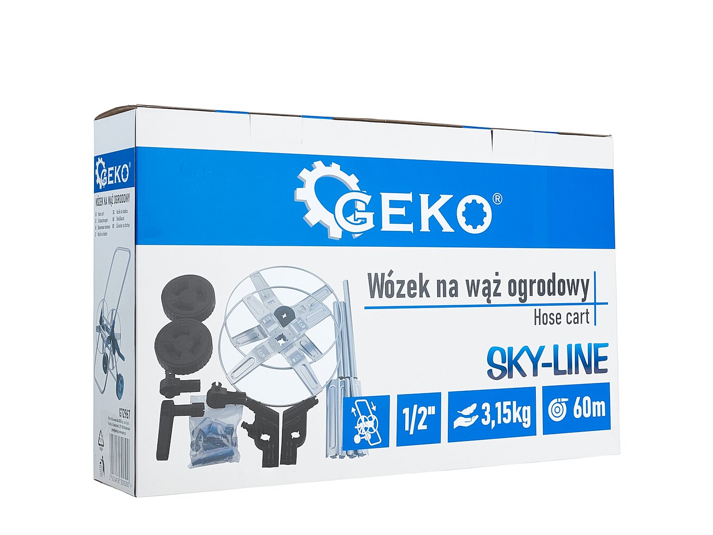 Wózek metalowy na wąż ogrodowy 1/2"=60m SKY-LINE (5) 8
