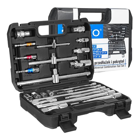 25pcs Universal Combination Tool Set 1/4 , 3/8  & 1/2 