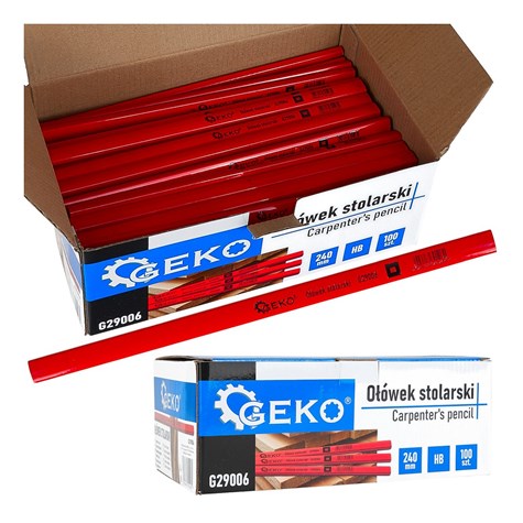 Ołówek stolarski 240mm HB 100el. – kartonik wystawowy (10)