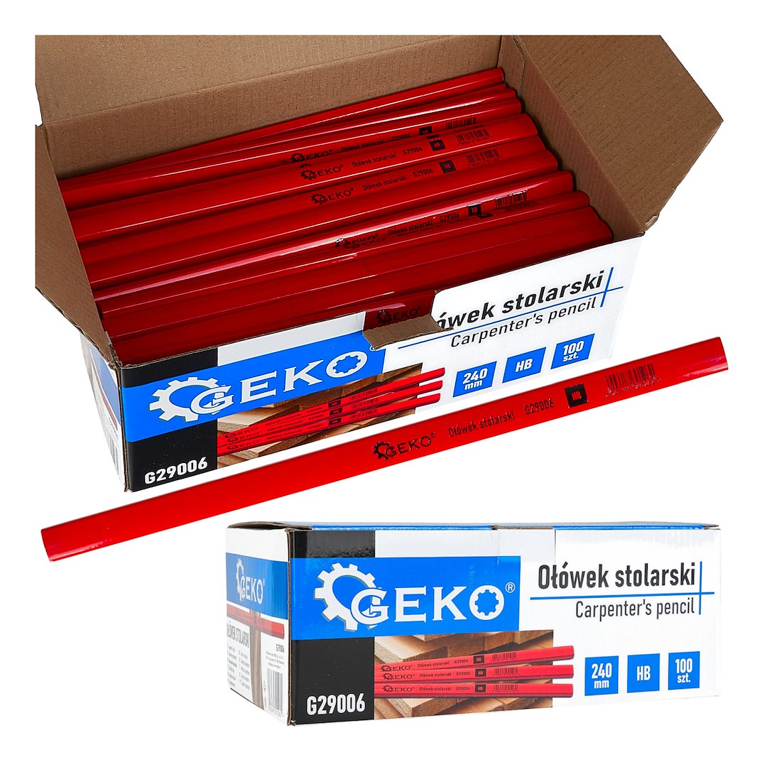 Ołówek stolarski 240mm HB 100el. – kartonik wystawowy (10)