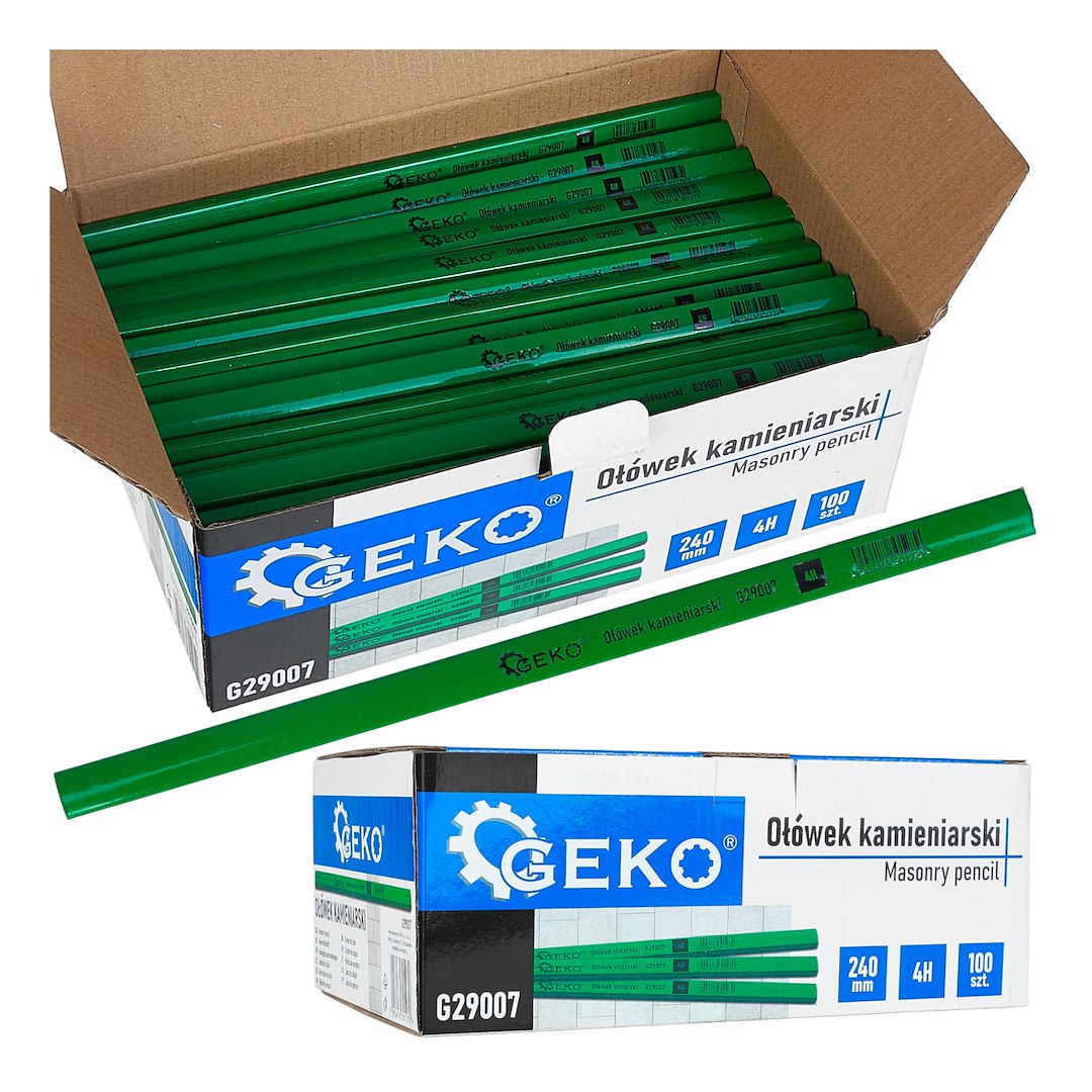 Ołówek kamieniarski 240mm 4H 100el. – kartonik wystawowy (10)