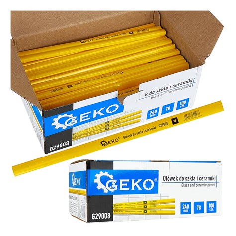 Ołówek do szkła i ceramiki 240mm 7B 100el. – kartonik wystawowy (10)