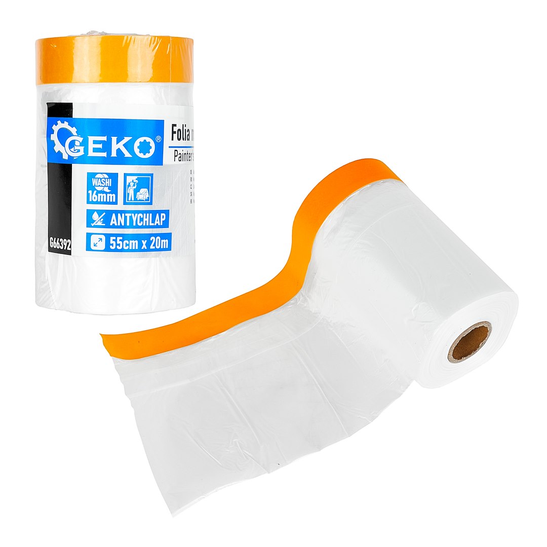 Folia malarska antychlap z taśmą washi 55cm x 20m / 16mm (50)