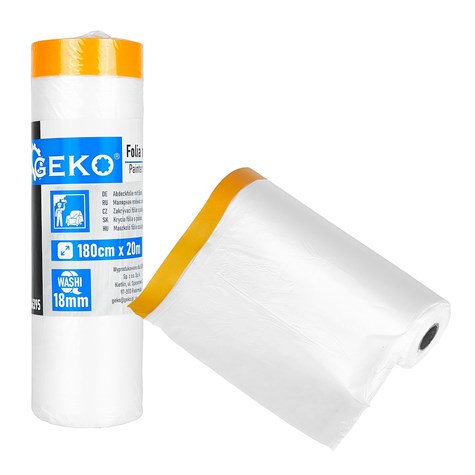 Folia malarska antychlap z taśmą washi 180cm x 20m / 18mm (30)