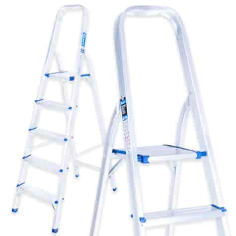#Drabina aluminiowa 5-stopniowa składana 150kg (1)