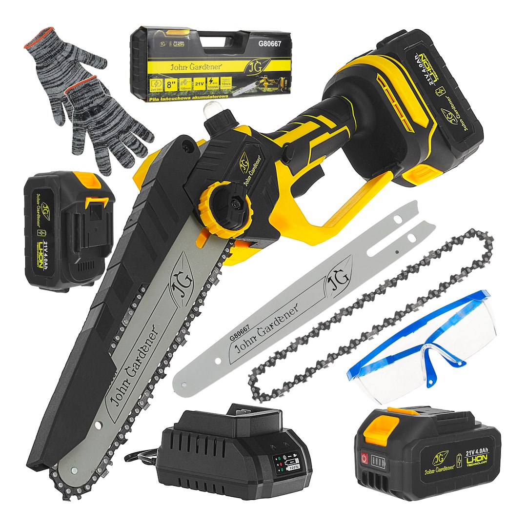 21V cordless chainsaw 2x4.0Ah – XXL set