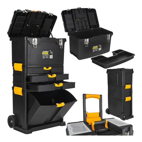 Wózek narzędziowy z organizerem 4 szuflady plastikowy (1)