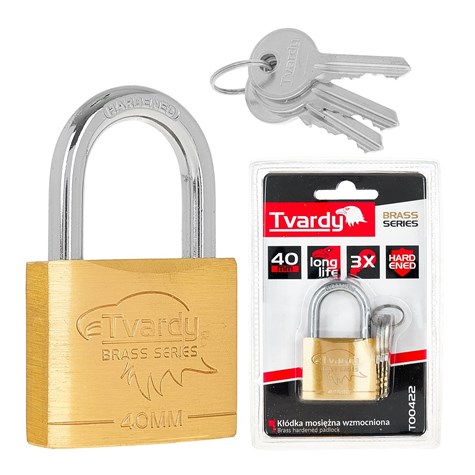 Kłódka mosiężna wzmocniona 40mm BRASS-SERIES (96)