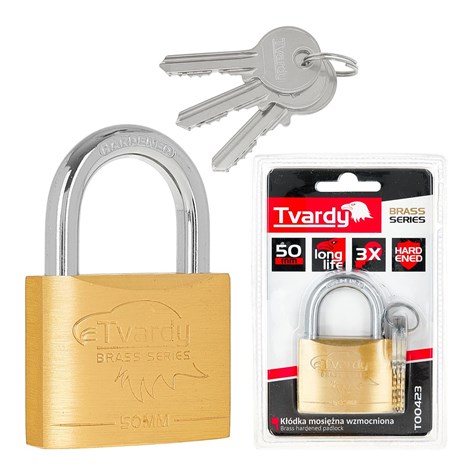 Brass hardened padlock 50mm BRASS-SERIES