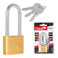 Brass hardened long shackle padlock 40mm BRASS-SERIES