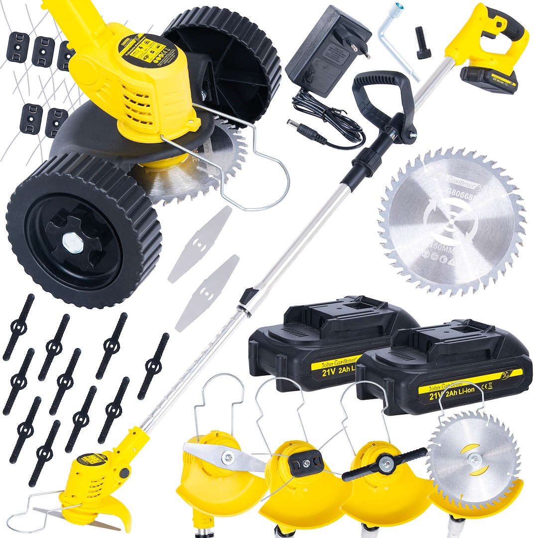 Podkaszarka akumulatorowa 2x2.0Ah 21V – zestaw XXL (1) 1
