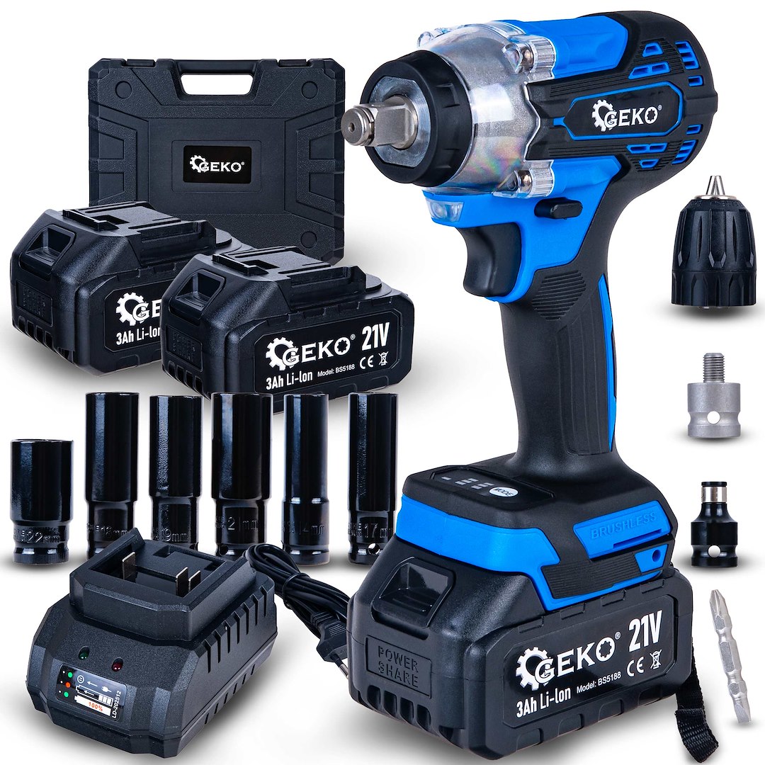21V 350Nm cordless impact wrench  2x3.0Ah – XXL set