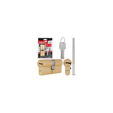 Lock cylinder insert 40/40 (brass color)