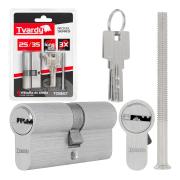 Lock cylinder insert 25/35 (nickel color)