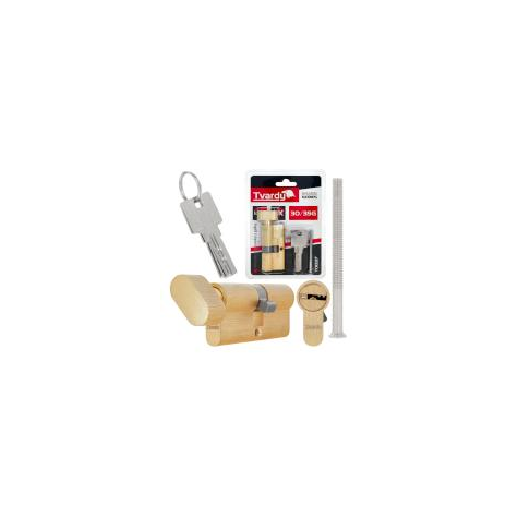 Lock cylinder insert with knob 30/35k (brass color)