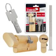 Lock cylinder insert with knob 30k/40 (brass color)