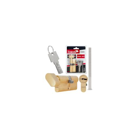 Lock cylinder insert with knob 30k/40 (brass color)