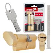 Lock cylinder insert with knob 30/50k (brass color)