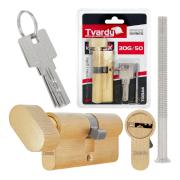 Lock cylinder insert with knob 30k/50 (brass color)