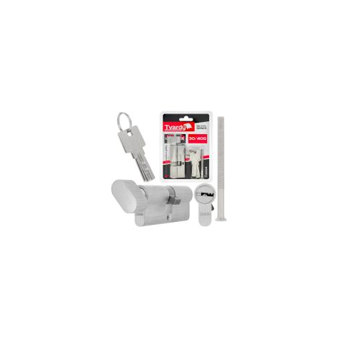Lock cylinder insert with knob 30/40k (nickel color)