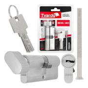 Lock cylinder insert with knob 30k/40 (nickel color)