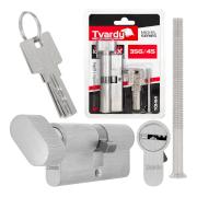 Lock cylinder insert with knob 35k/45 (nickel color)