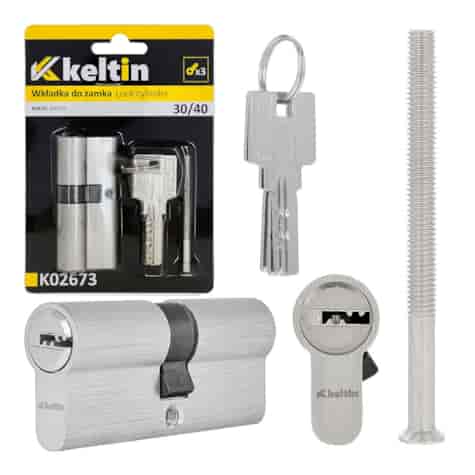 Lock cylinder insert 30/40 (nickel color)