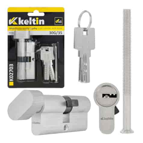 Lock cylinder insert with knob 30k/35 (nickel color)