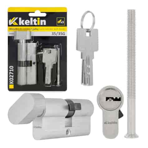 Lock cylinder insert with knob 35/35k (nickel color)