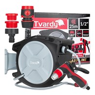 1/2  25m auto retract garden hose reel BRASS-LINE series