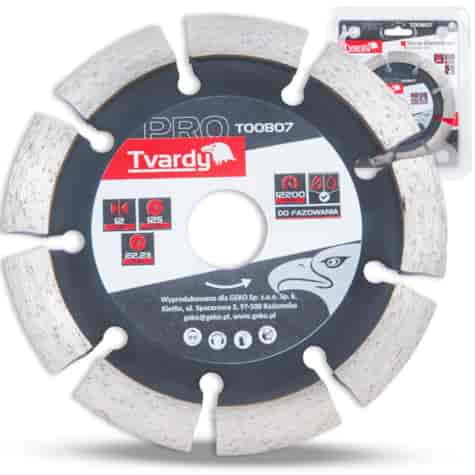 Tarcza diamentowa Frez dwustronna do fazowania 125x12x22.23mm PROFI (50)