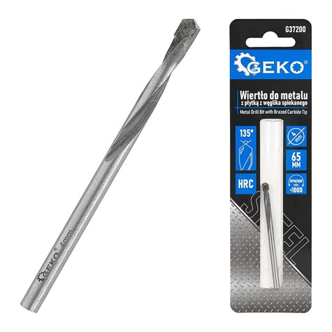 Metal Drill Bit with Brazed Carbide Tip- 4x65 mm
