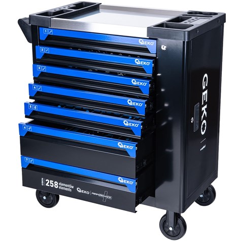 Szafka warsztatowa z wyposażeniem - 7 szuflad, 258 el.