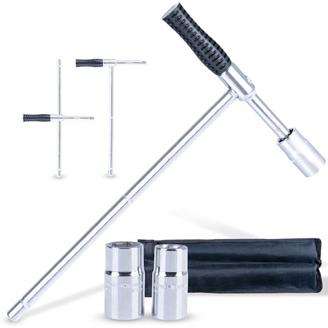 Folding cross wrench 17x19mm + 21x23mm CrV