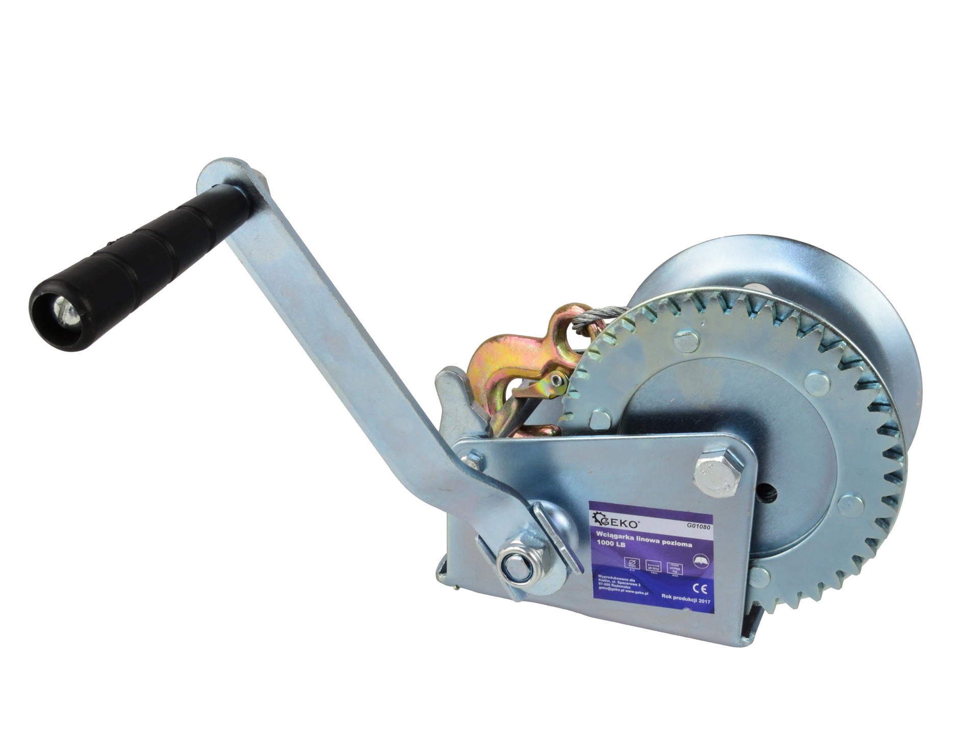 Hand Winch 1000LB/450kg 10m Wire Rope