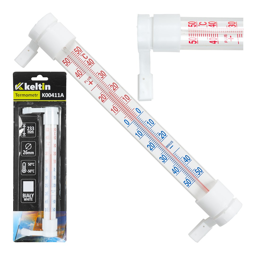 Outdoor window thermometer 233x24mm /white