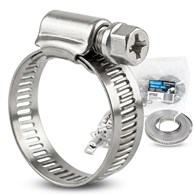 Hose clamp kit with 10 clamps 8.0mm x 3m