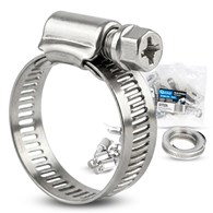 Hose clamp kit with 10 clamps 12.7mm x 3m