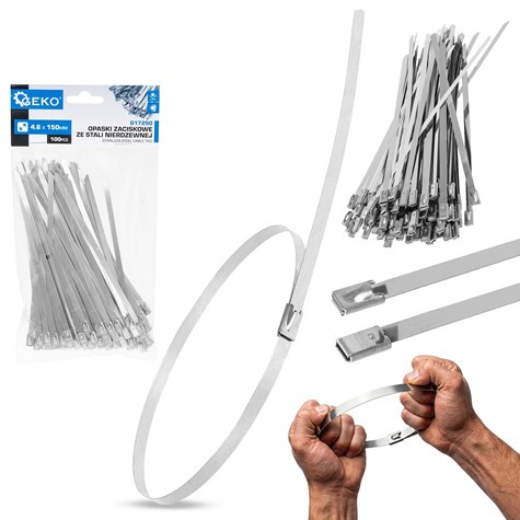 Stainless steel cable ties 4.6x150mm 100pcs.