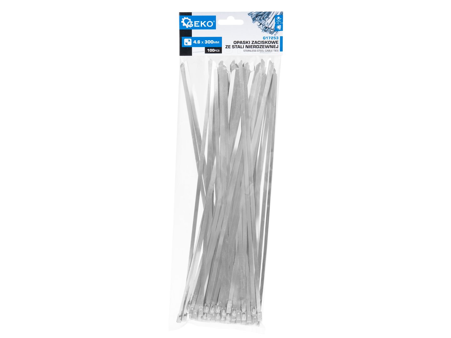 Opaski zaciskowe ze stali nierdzewnej 4.6x300mm 100szt. (50) 2
