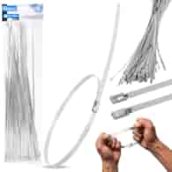 Stainless steel cable ties 4.6x400mm 100pcs.