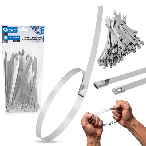 Stainless steel cable ties 7.9x150mm 100pcs.