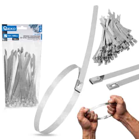 Stainless steel cable ties 7.9x150mm 100pcs.