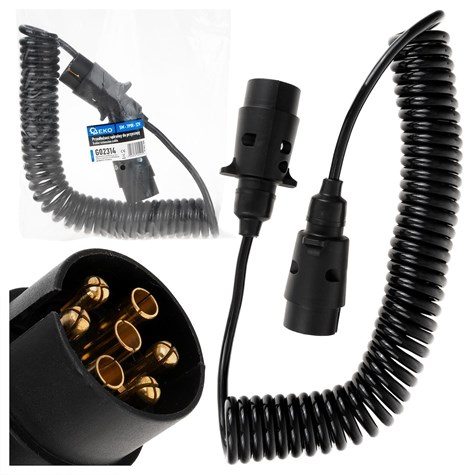 Przedłużacz spiralny do przyczepy 5m 7PIN 12V (20)
