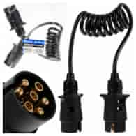 Przedłużacz spiralny do przyczepy 1,5m 7PIN 12V (40)